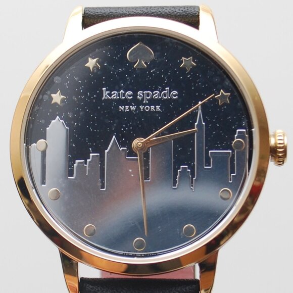 Kate Spade Women's Metro Skyline Leather Strap Watch KSW9068 - Picture 1 of 8